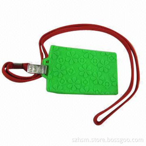 Soft PVC Embossed Flower ID Card Holder, Measures 40.5x6.5x0.3cm